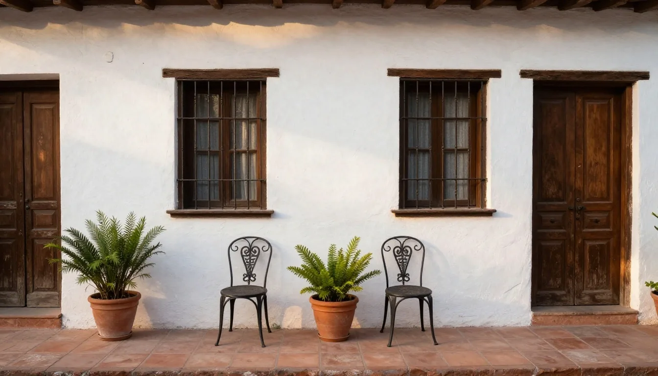 Pared al sol en un patio del norte argentino